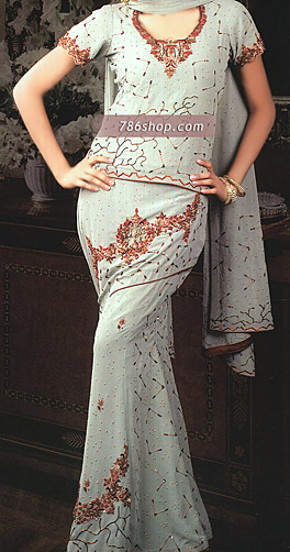  Light Green Silk Lehenga | Pakistani Party Wear Dresses USA- Image 1