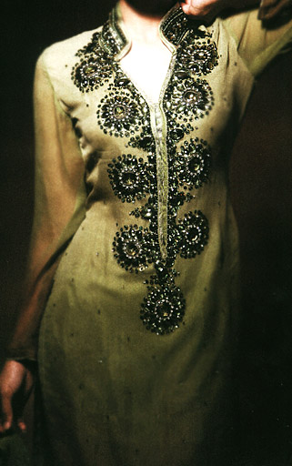  Light Green Chiffon Suit | Pakistani Party Wear Dresses USA- Image 1