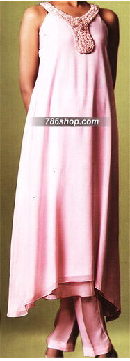  Pink Chiffon Suit  | Pakistani Party Wear Dresses- Image 1