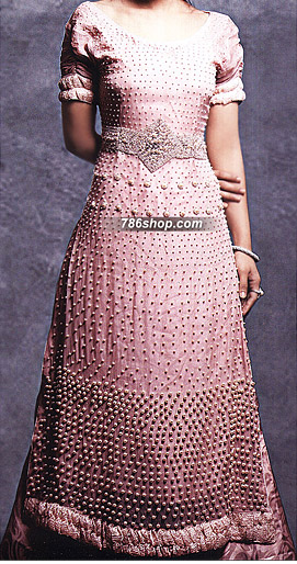 Pink Chiffon Suit     | Pakistani Party Wear Dresses- Image 1