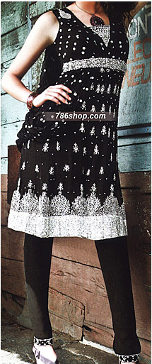  Black Chiffon Suit | Pakistani Party Wear Dresses USA- Image 1