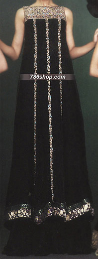  Black Chiffon Suit  | Pakistani Party Wear Dresses USA- Image 1