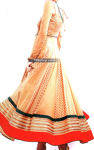  Golden Jamawar Chiffon Suit  | Pakistani Party Wear Dresses- Image 1