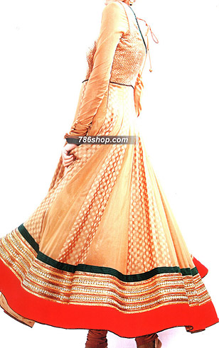  Golden Jamawar Chiffon Suit  | Pakistani Party Wear Dresses USA- Image 1