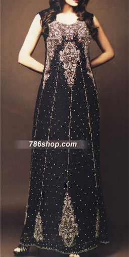  Black Chiffon Suit  | Pakistani Party Wear Dresses USA- Image 1