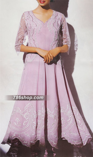  Lilac Chiffon Suit | Pakistani Party Wear Dresses USA- Image 1