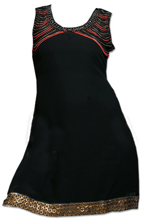  Black Georgette Kurti | Pakistani Dresses in USA- Image 1