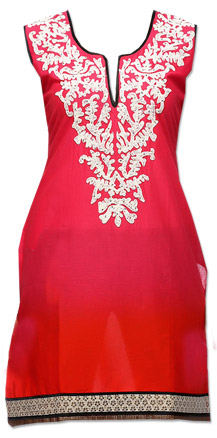  Red Georgette Kurti | Pakistani Dresses in USA- Image 1