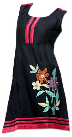  Black Cotton Kurti | Pakistani Dresses in USA- Image 1