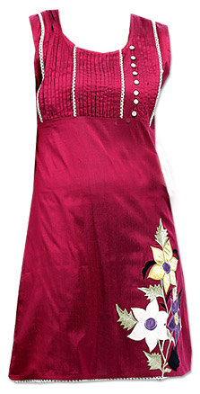  Magenta Georgette Kurti | Pakistani Dresses in USA- Image 1