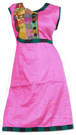  Pink Cotton Kurti | Pakistani Dresses in USA- Image 1