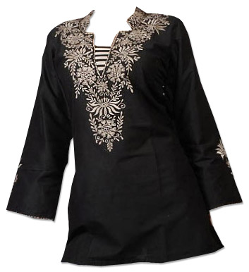  Black Georgette Kurti | Pakistani Dresses in USA- Image 1