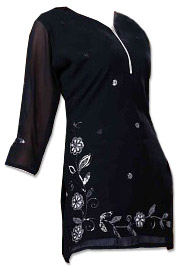  Black Georgette Kurti  | Pakistani Dresses in USA- Image 1