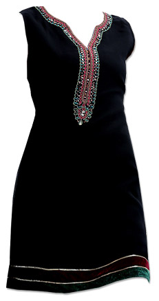  Black Georgette Kurti | Pakistani Dresses in USA- Image 1