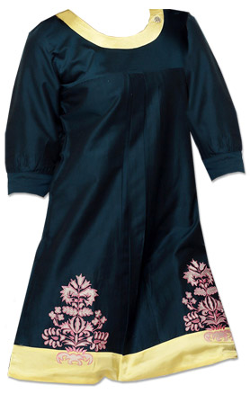  Navy Blue Cotton Kurti  | Pakistani Dresses in USA- Image 1