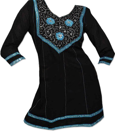  Black Georgette Kurti | Pakistani Dresses in USA- Image 1