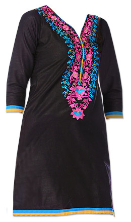  Black Georgette Kurti | Pakistani Dresses in USA- Image 1