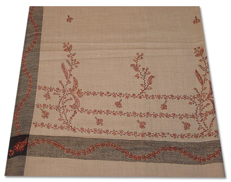  Fawn Pashmina Shawl | Pakistani Dresses in USA- Image 1