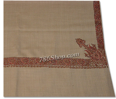  Fawn Pashmina Shawl  | Pakistani Dresses in USA- Image 1