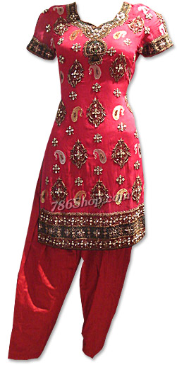  Magenta Crinkle Chiffon Suit | Pakistani Dresses in USA- Image 1