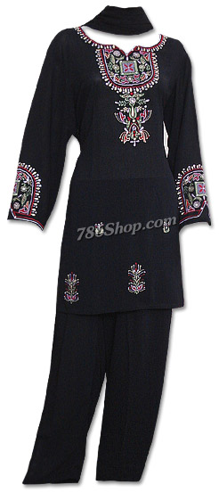  Black Georgette Suit  | Pakistani Dresses in USA- Image 1