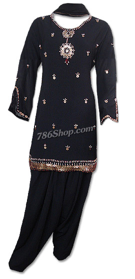  Black Georgette Suit | Pakistani Dresses in USA- Image 1