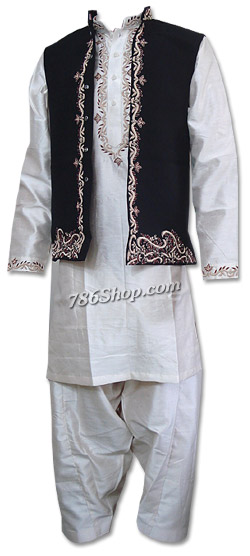 Silk Waistcoat Suit  | Pakistani Mens Suits Online