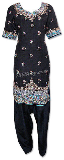  Black Chiffon Suit | Pakistani Dresses in USA- Image 1