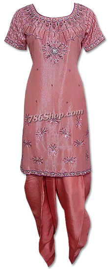  Peach Organza Suit  | Pakistani Dresses in USA- Image 1