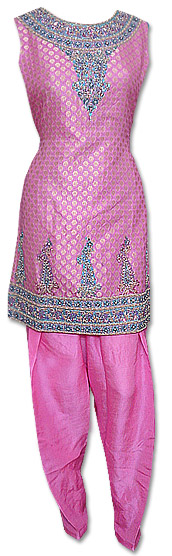  Pink Jamawar Zarri Suit | Pakistani Dresses in USA- Image 1