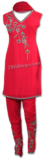  Red Georgette Suit | Pakistani Dresses in USA- Image 1