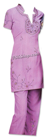  Light Purple Georgette Trouser Suit | Pakistani Dresses in USA- Image 1