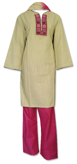  Skin Cotton Khaddar Suit | Pakistani Dresses in USA- Image 1