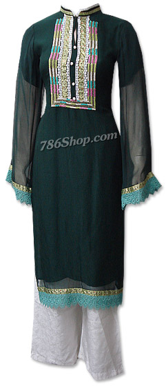  Black/White Chiffon Suit | Pakistani Dresses in USA- Image 1