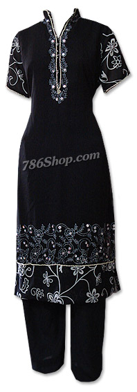  Black Georgette  Suit | Pakistani Dresses in USA- Image 1