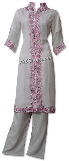  Ivory Chiffon Suit  | Pakistani Dresses in USA- Image 1