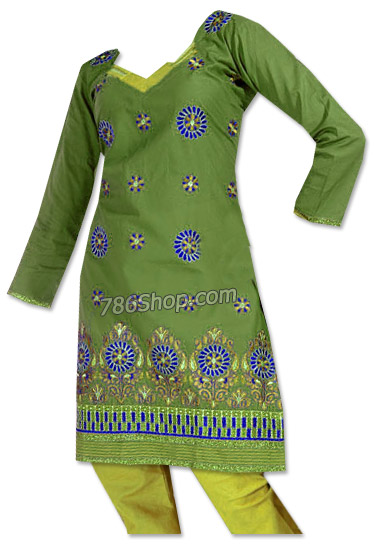  Green Georgette Suit | Pakistani Dresses in USA- Image 1