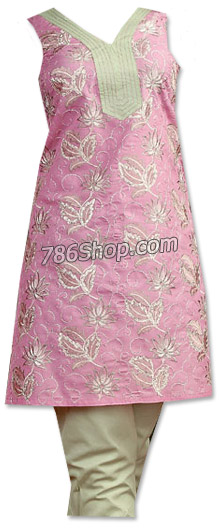  Pink/Off-white Georgette Suit | Pakistani Dresses in USA- Image 1