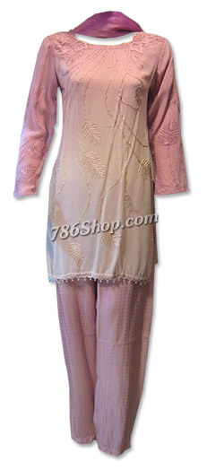  Tea Pink Georgette Suit | Pakistani Dresses in USA- Image 1