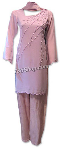  Tea Pink Georgette Suit | Pakistani Dresses in USA- Image 1