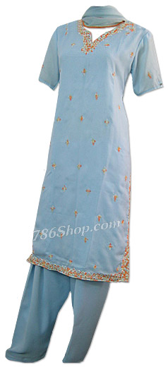  Sky Blue Georgette Suit | Pakistani Dresses in USA- Image 1