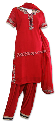  Red Georgette Suit | Pakistani Dresses in USA- Image 1