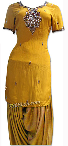  Mustard Grip Suit | Pakistani Dresses in USA- Image 1