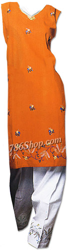  Orange Georgette Suit | Pakistani Dresses in USA- Image 1