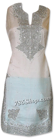  White Silk Suit  | Pakistani Dresses in USA- Image 1