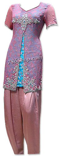  Tea Pink Jamawar Suit | Pakistani Dresses in USA- Image 1