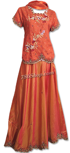  Jamawer/Katan Silk Lehnga | Pakistani Dresses in USA- Image 1