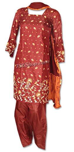  Maroon Jamawar Suit | Pakistani Dresses in USA- Image 1