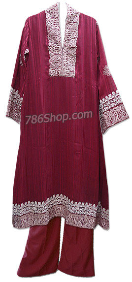  Maroon Georgette Suit | Pakistani Dresses in USA- Image 1