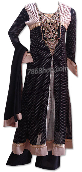  Black Georgette Suit  | Pakistani Dresses in USA- Image 1